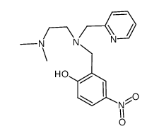 N,N-dimethyl-N'-(pyrid-2-ylmethyl)-N'-(2-hydroxy-4-nitrobenzyl)ethylenediamine结构式