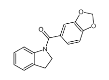 1-[(1,3-benzodioxol-5-yl)carbonyl]-2,3-dihydroindole结构式