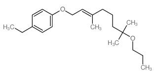 (E)-1-(4-ethylphenoxy)-3,7-dimethyl-7-propoxy-oct-2-ene结构式