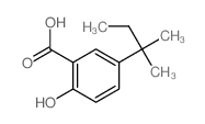 2-hydroxy-5-(2-methylbutan-2-yl)benzoic acid Structure