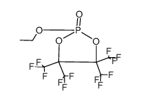 2-Ethoxy-2-oxo-4,4,5,5-tetrakis(trifluormethyl)-1,3,2λ5-dioxaphospholan Structure
