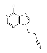 3-(6-chloropurin-9-yl)propanenitrile结构式