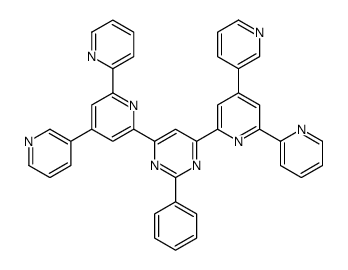 2-phenyl-4,6-bis(6-pyridin-2-yl-4-pyridin-3-ylpyridin-2-yl)pyrimidine结构式