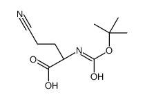 (2S)-4-cyano-2-[(2-methylpropan-2-yl)oxycarbonylamino]butanoic acid Structure