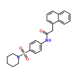 2-(1-Naphthyl)-N-[4-(1-piperidinylsulfonyl)phenyl]acetamide结构式