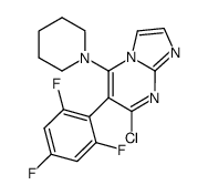 5-(piperidin-1-yl)-6-(2,4,6-trifluorophenyl)-7-chloroimidazo[1,2-a]pyrimidine结构式