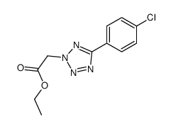 ethyl 2-[5-(4-chlorophenyl)tetrazol-2-yl]acetate结构式