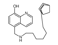 5-[[6-(5-bicyclo[2.2.1]hept-2-enyl)hexylamino]methyl]quinolin-8-ol结构式