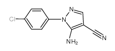 5-氨基-1-(4-氯苯基)-4-氰基-1H-吡唑结构式