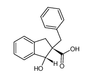 (1R,2R)-2-benzyl-1-hydroxy-2,3-dihydro-1H-indene-2-carboxylic acid Structure