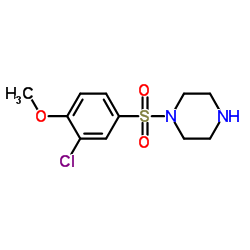 1-[(3-Chloro-4-methoxyphenyl)sulfonyl]piperazine Structure