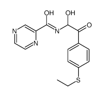 N-[2-(4-ethylsulfanylphenyl)-1-hydroxy-2-oxoethyl]pyrazine-2-carboxamide Structure