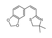 2-[(E)-2-(1,3-benzodioxol-5-yl)ethenyl]-4,4-dimethyl-5H-1,3-thiazole结构式