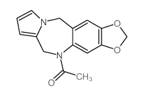 5-acetyl-5,11-dihydro-6H-[1,3]dioxolo[4',5':4,5]benzo[1,2-e]pyrrolo[1,2-a][1,4]diazepine结构式