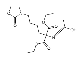 Diethyl acetamido[4-[2-oxo-3-oxazolidinyl]butyl]malonate structure