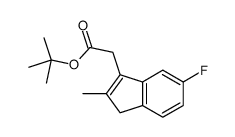 tert-butyl 2-(6-fluoro-2-methyl-3H-inden-1-yl)acetate Structure