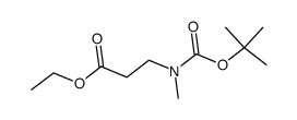 Ethyl 3-[t-butoxycarbonyl(methyl)amino]propionate结构式