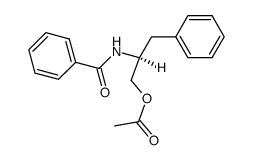 Acetic acid (S)-2-benzoylamino-3-phenyl-propyl ester Structure