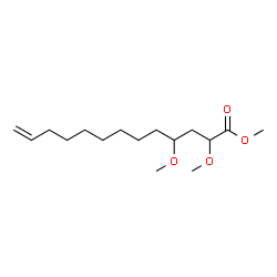 2,4-Dimethoxy-12-tridecenoic acid methyl ester Structure