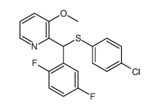 2-[(4-chlorophenyl)sulfanyl-(2,5-difluorophenyl)methyl]-3-methoxypyridine结构式