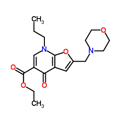 Furo[2,3-b]pyridine-5-carboxylic acid,4,7-dihydro-2-(4-morpholinylmethyl)-4-oxo-7-propyl-,ethyl ester结构式