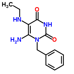 6-Amino-1-benzyl-5-ethylamino-1H-pyrimidine-2,4-dione Structure