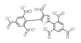 4-nitro-2,5-bis(2,4,6-trinitrophenyl)-1,3-thiazole结构式