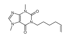 1-hex-5-enyl-3,7-dimethylpurine-2,6-dione Structure