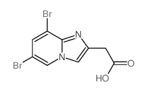 2-(3,5-dibromo-1,7-diazabicyclo[4.3.0]nona-2,4,6,8-tetraen-8-yl)acetic acid结构式