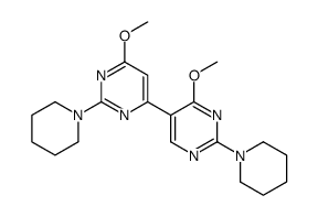 4-methoxy-5-(6-methoxy-2-piperidin-1-ylpyrimidin-4-yl)-2-piperidin-1-ylpyrimidine结构式