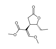 3-Furanaceticacid,2-ethyltetrahydro-alpha-(methoxymethylene)-5-oxo-,methylester,(alphaE,2R,3R)-(9CI)结构式