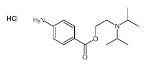 2-(4-aminobenzoyl)oxyethyl-di(propan-2-yl)azanium,chloride Structure