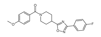 [4-[3-(4-fluorophenyl)-1,2,4-oxadiazol-5-yl]piperidin-1-yl]-(4-methoxyphenyl)methanone结构式