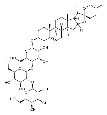 (25R)-3β-[4-O-(2-O-β-D-Glucopyranosyl-β-D-glucopyranosyl)-β-D-galactopyranosyloxy]spirosta-5-ene picture