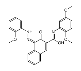 N-(2,5-Dimethoxyphenyl)-3-hydroxy-4-[(2-methoxyphenyl)azo]-2-naphthalenecarboxamide结构式