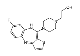 2-[4-(7-fluoro-5H-thieno[2,3-c][1,5]benzodiazepin-4-yl)piperazin-1-yl]ethanol结构式