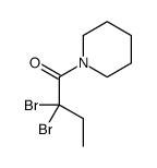 2,2-dibromo-1-piperidin-1-ylbutan-1-one结构式