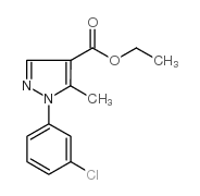 ethyl 1-(3-chlorophenyl)-5-methyl-1h-pyrazole-4-carboxylate结构式