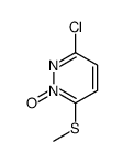 3-chloro-6-methylsulfanyl-1-oxidopyridazin-1-ium结构式