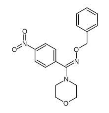 Morpholin-4-yl-(4-nitro-phenyl)-methanone O-benzyl-oxime结构式