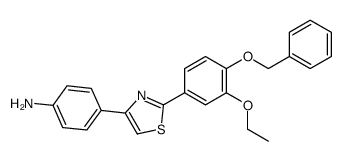 4-[2-(3-ethoxy-4-phenylmethoxyphenyl)-1,3-thiazol-4-yl]aniline结构式