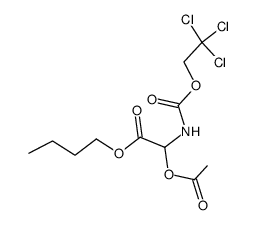 N-(β,β,β-trichloroethoxycarbonyl)-2-acetoxyglycine n-butyl ester Structure