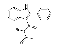 2-bromo-1-(2-phenyl-1H-indol-3-yl)butane-1,3-dione Structure