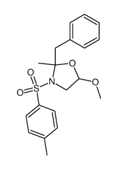 2r-benzyl-5t-methoxy-2-methyl-3-(toluene-4-sulfonyl)-oxazolidine结构式