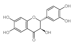 2-(3,4-Dihydroxyphenyl)-3,6,7-trihydroxy-2,3-dihydro-4H-chromen-4-one结构式