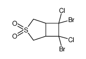 6,7-dibromo-6,7-dichloro-3λ6-thiabicyclo[3.2.0]heptane 3,3-dioxide结构式
