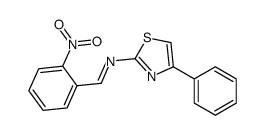 1-(2-nitrophenyl)-N-(4-phenyl-1,3-thiazol-2-yl)methanimine Structure
