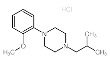 Piperazine,1-(2-methoxyphenyl)-4-(2-methylpropyl)-, hydrochloride (1:1) Structure