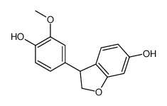 3-(4-hydroxy-3-methoxyphenyl)-2,3-dihydro-1-benzofuran-6-ol结构式