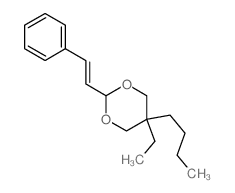 1,3-Dioxane,5-butyl-5-ethyl-2-(2-phenylethenyl)- structure